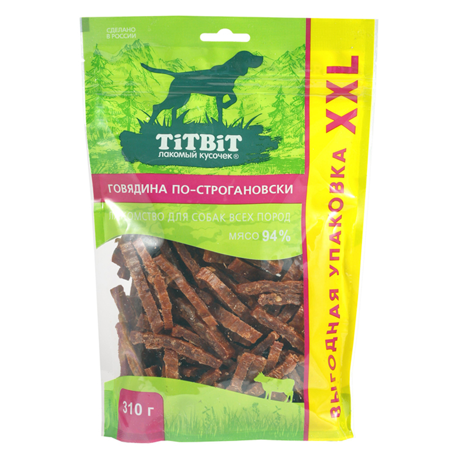 Лакомство TiTBiT Говядина по-строгановски для собак всех пород 310 г - XXL выгодная упаковка