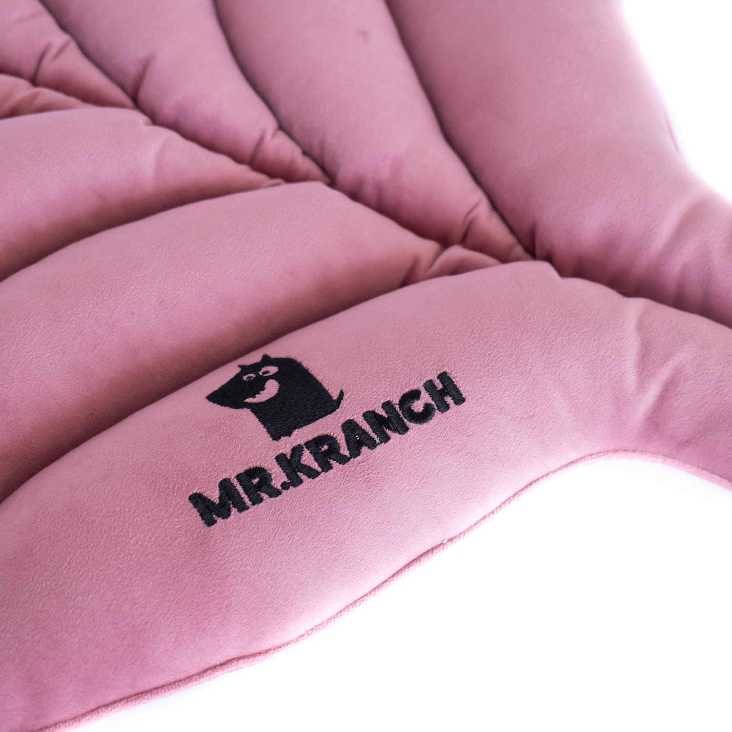 Лежанка Mr.Kranch для собак Листочек средняя двусторонняя размер 90х65х5см розовая