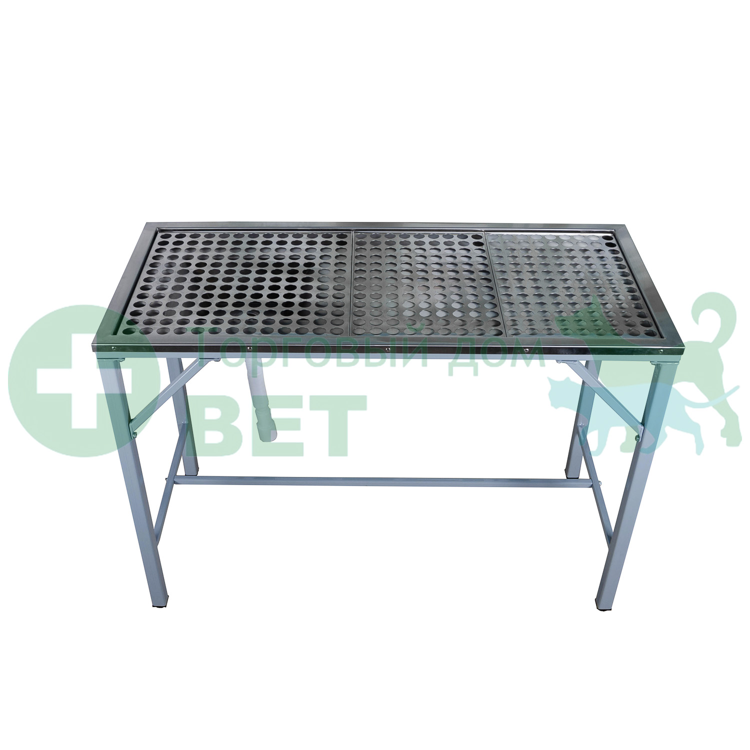 ТД ВЕТ Стол стоматологический VETBOT-76.00, 1300х600х900 мм, каркас серый, (без полки)