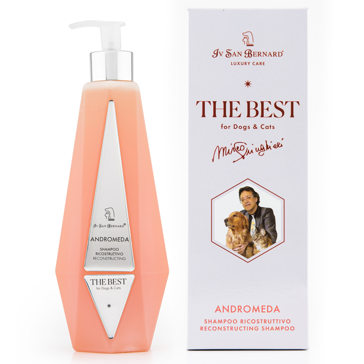 ISB The Best line Andromeda Шампунь для выпадающей шерсти и чувствительной кожи с экстрактом шиповника 550 мл СКИДКА 50%