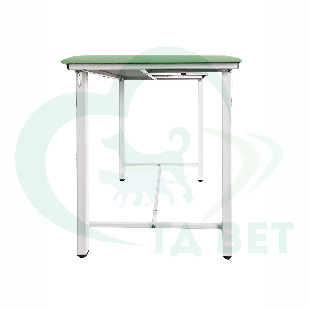 ТД ВЕТ Стол ветеринарный СВУ-5 для УЗИ, 1320x720x900, каркас белый, зеленая обивка