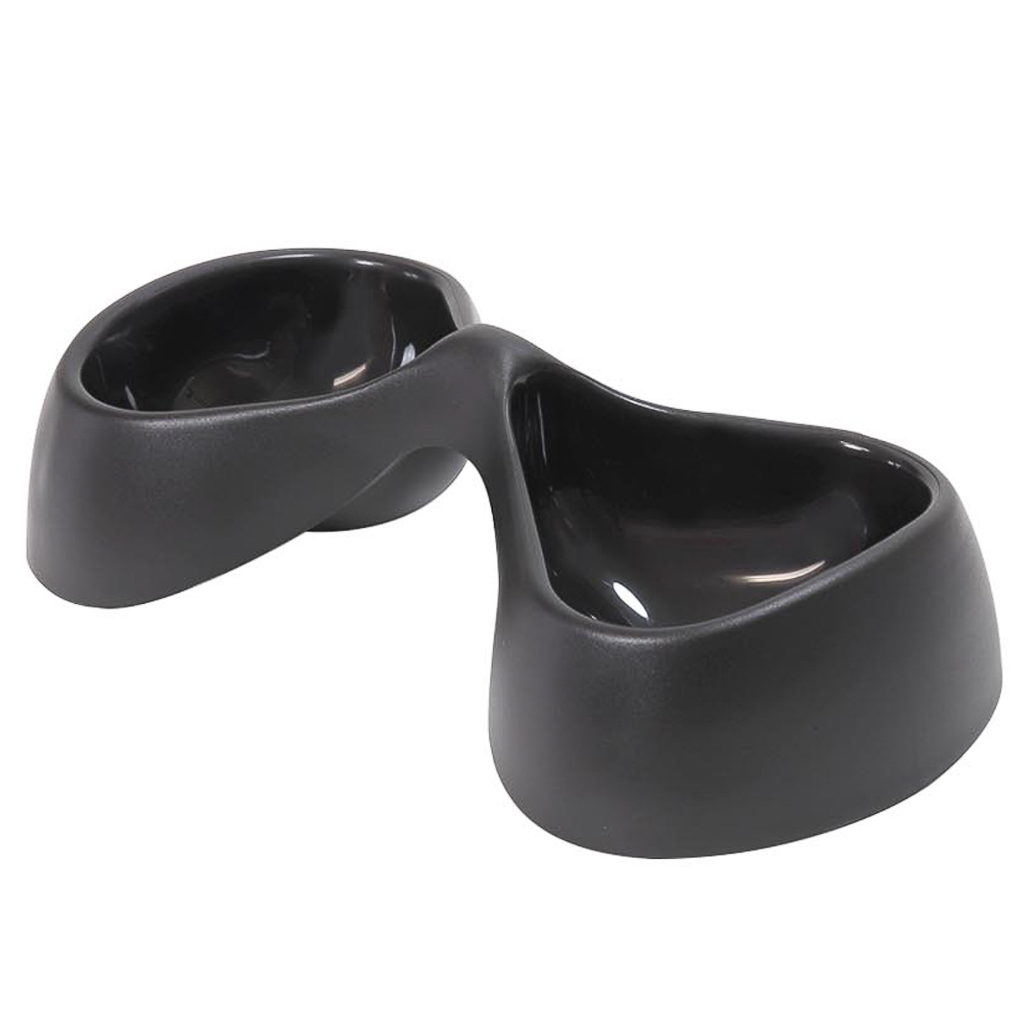 United Pets миска двойная Bicio, 2х230 мл, черная