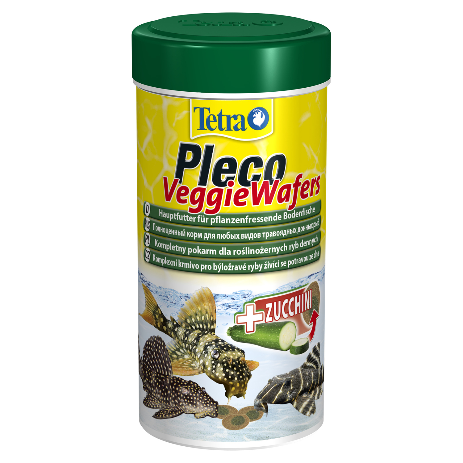 TetraPleco Veggie Wafers корм-пластинки с добавлением цуккини для донных рыб 250 мл