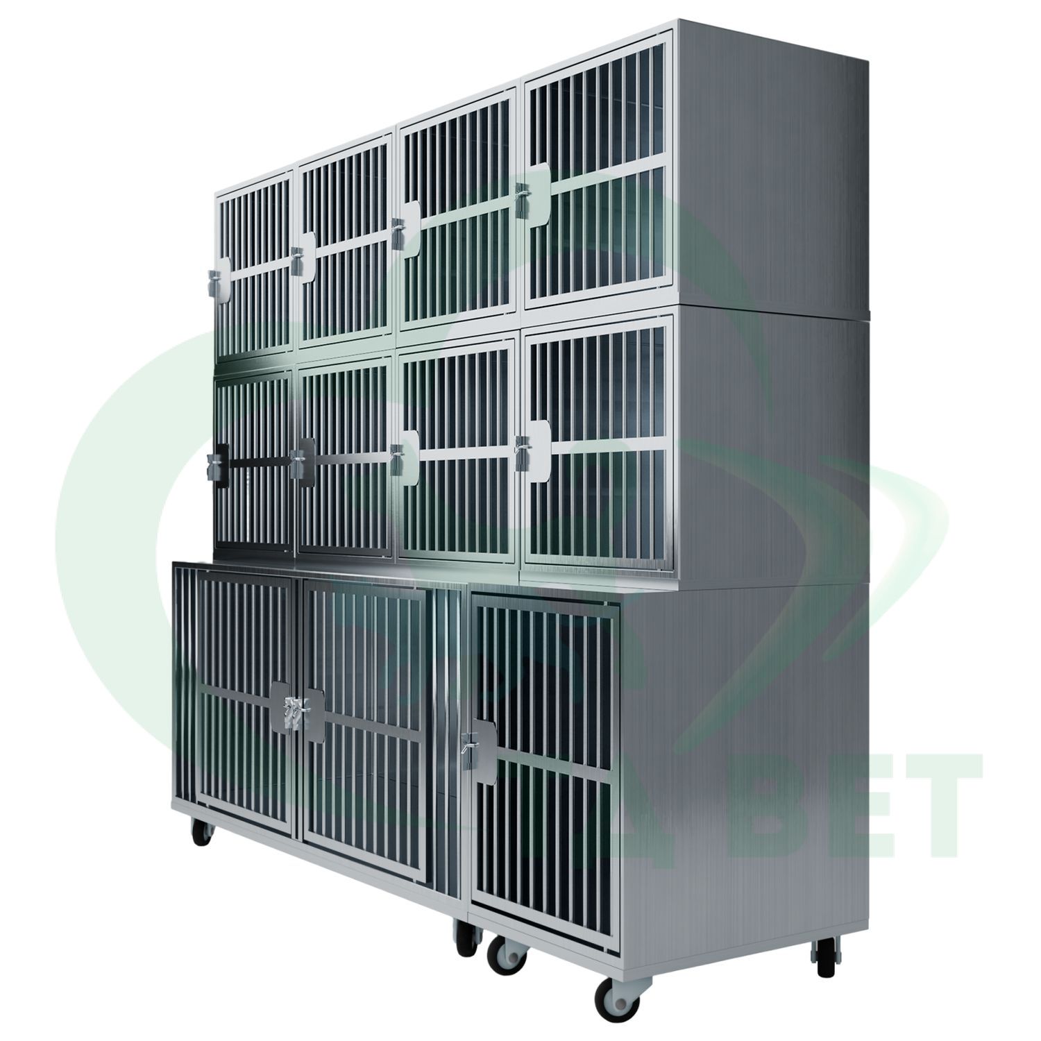 ТД ВЕТ Optima 11 Модуль на 11 клеток 2400х750(600)х2060(2160) мм с колесами