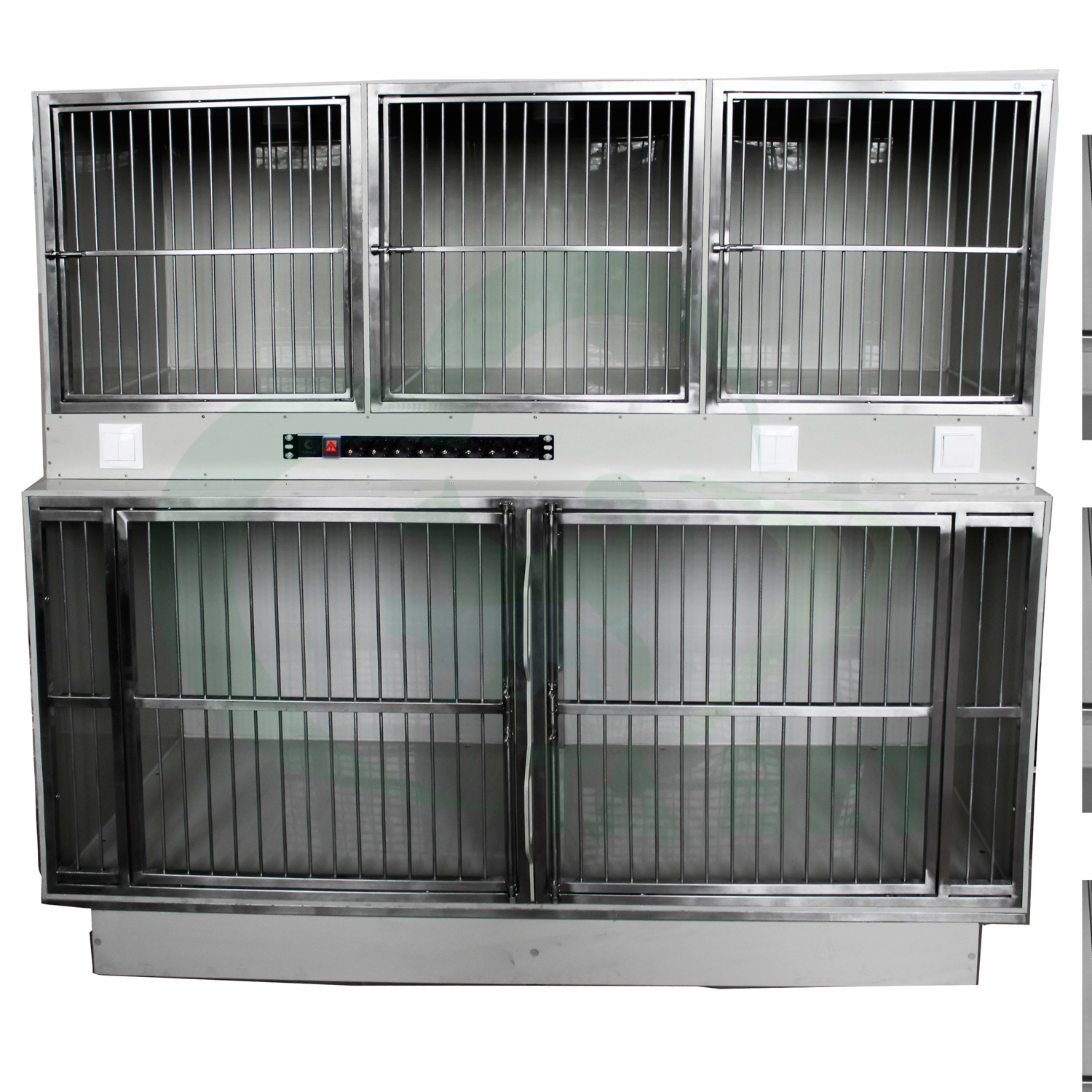 ТД ВЕТ Модуль из полипропилена из 5 клеток, разборный, с освещением 1800х600х1450(1750)h