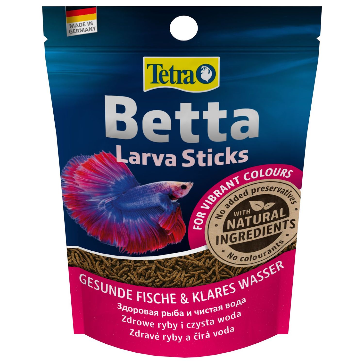 TetraBetta LarvaSticks корм в форме мотыля для петушков и других лабиринтовых рыб 5 г (sachet)