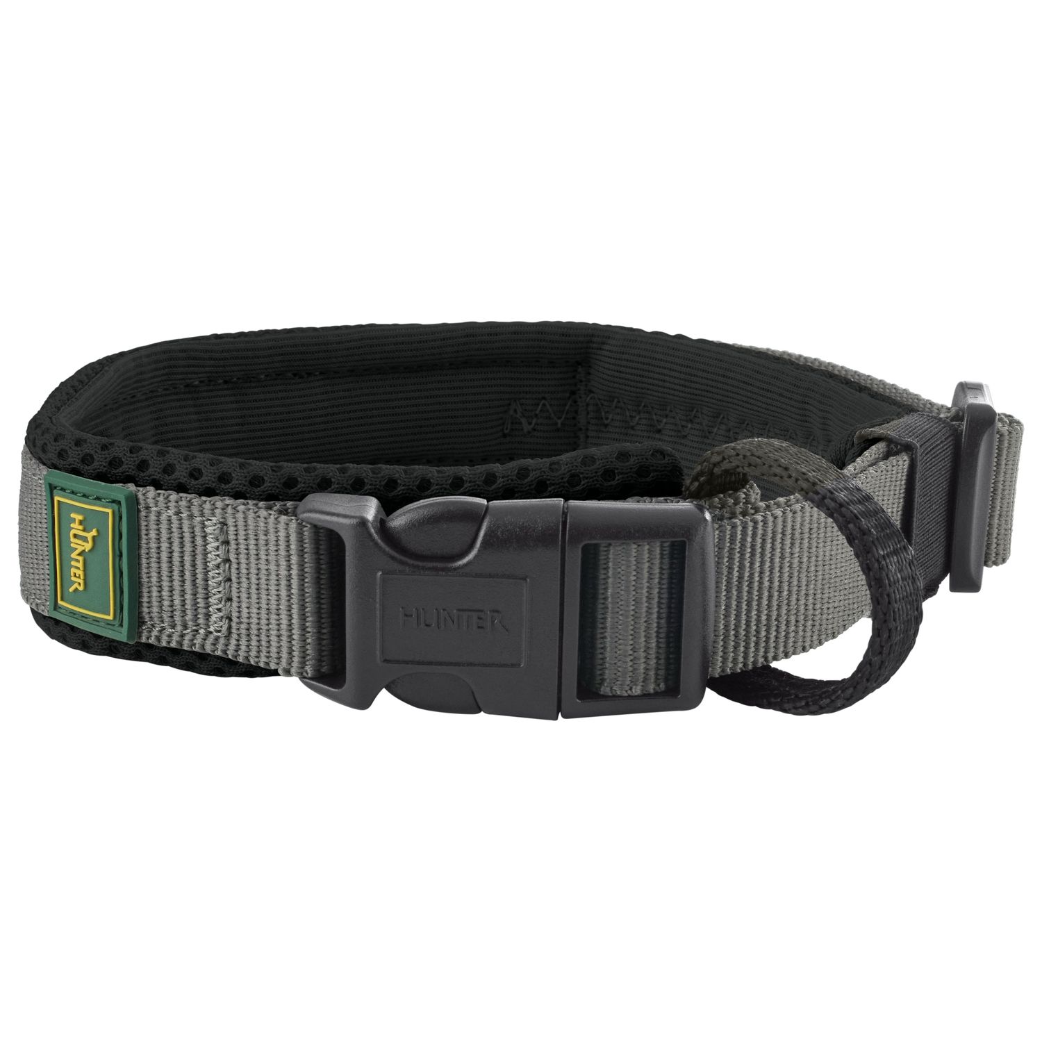 Ошейник Hunter Maldon для собак 35-45 см, размер M, черный/серый
