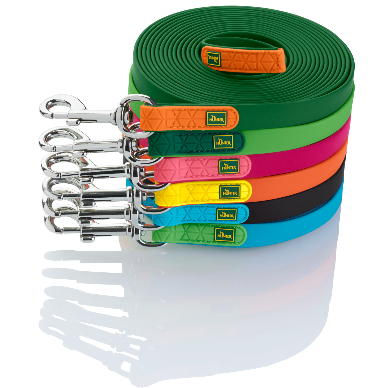 Hunter поводок для собак Convenience, 20/1200, биотан, яблочный зеленый СКИДКА 50%