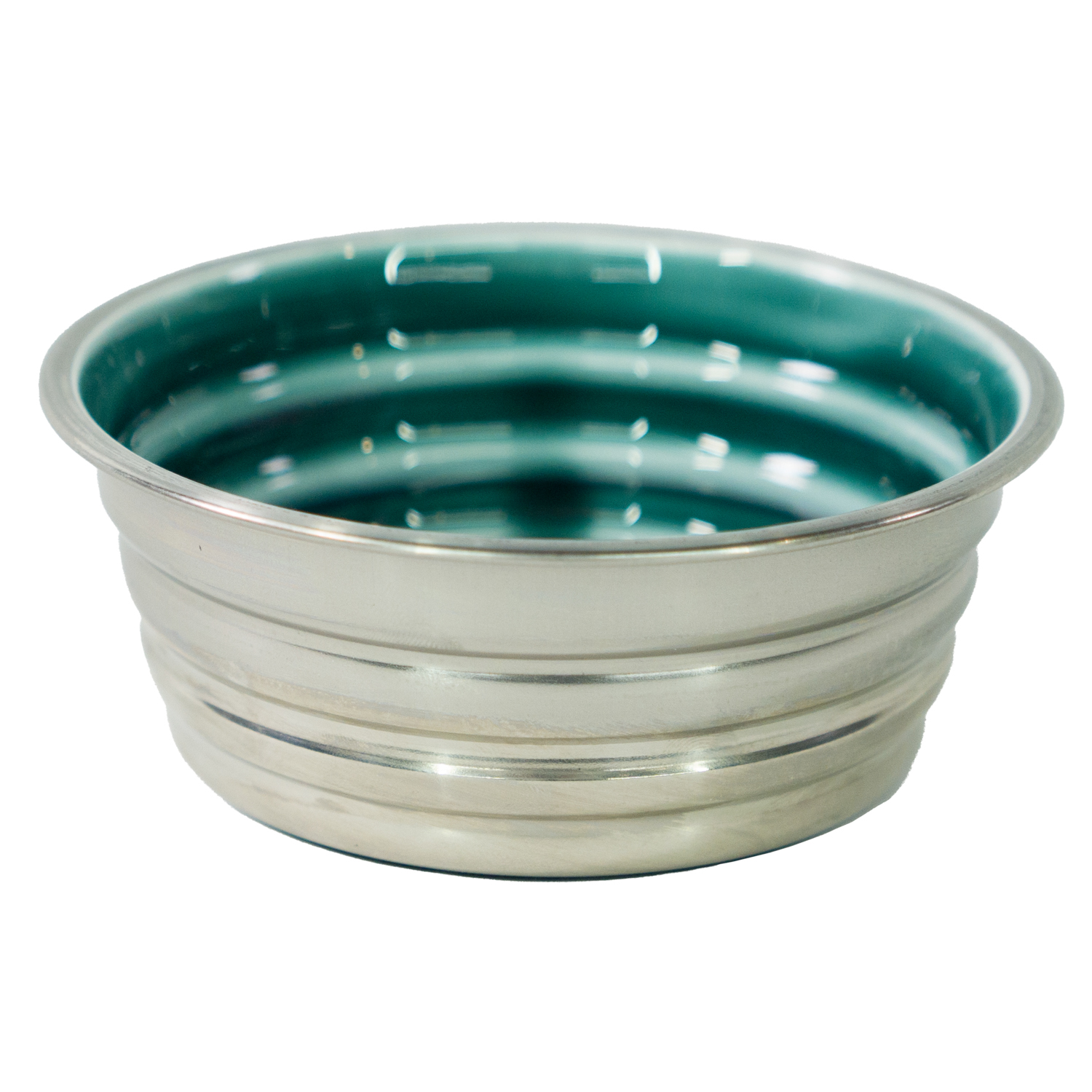 Миска Mr.Kranch из нержавеющей стали с керамическим покрытием Cyclo 400 мл нескользящее основание изумрудная СКИДКА 50%