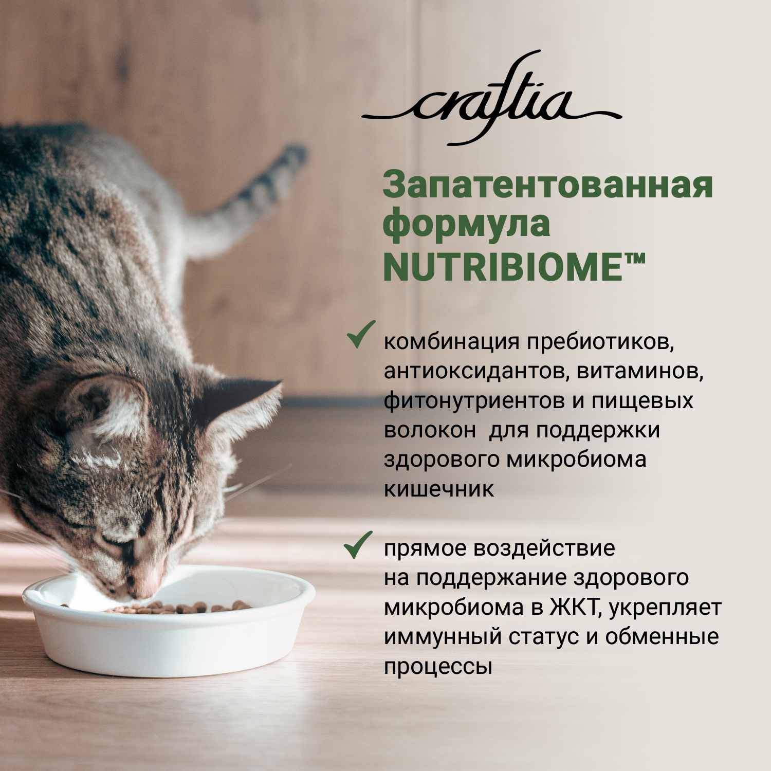 Сухой корм CRAFTIA HARMONA для взрослых кошек из рыбы северного моря 4,5 кг