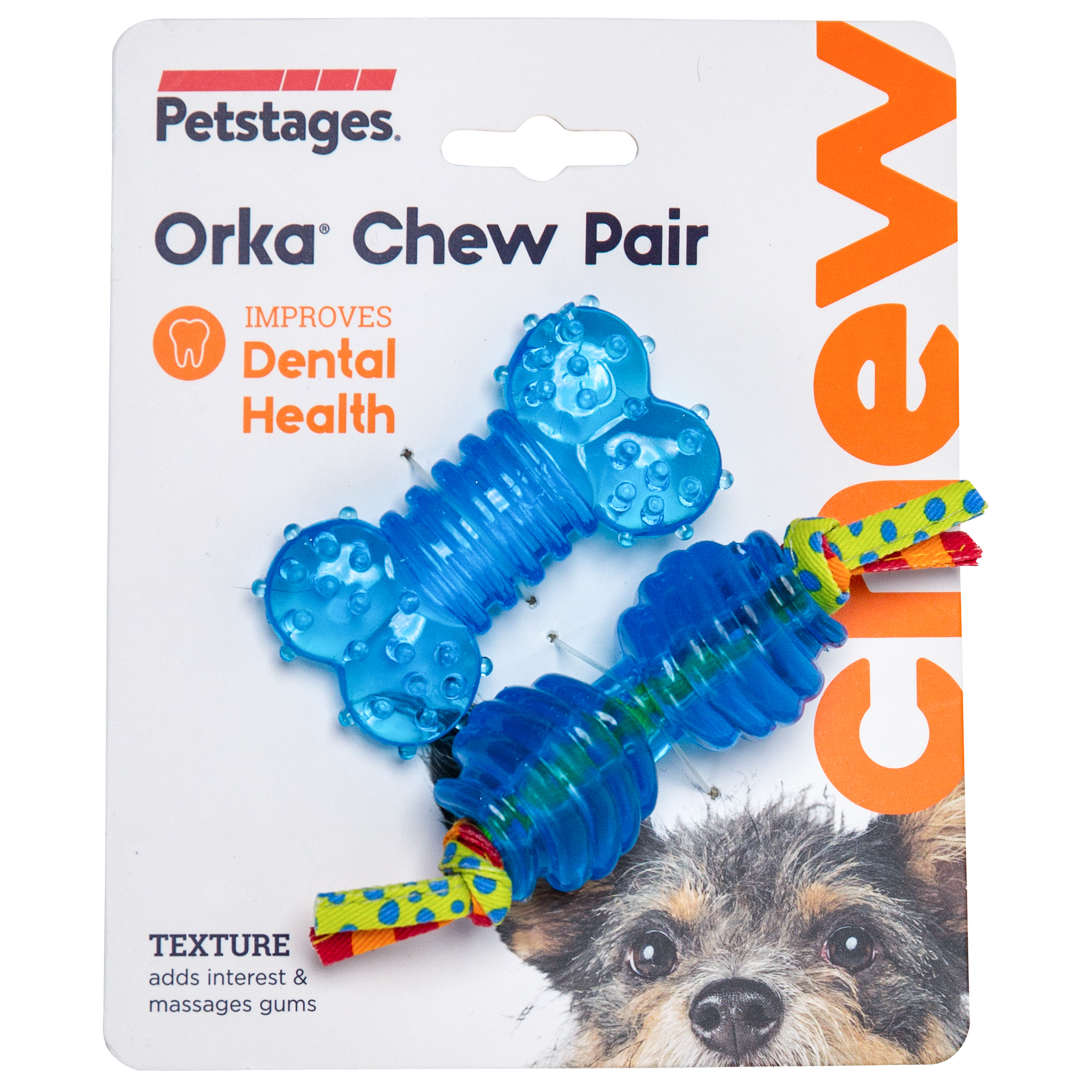 Petstages набор из двух игрушек для собак мелких пород "ОРКА косточка + гантеля" 7 см ультра-мини