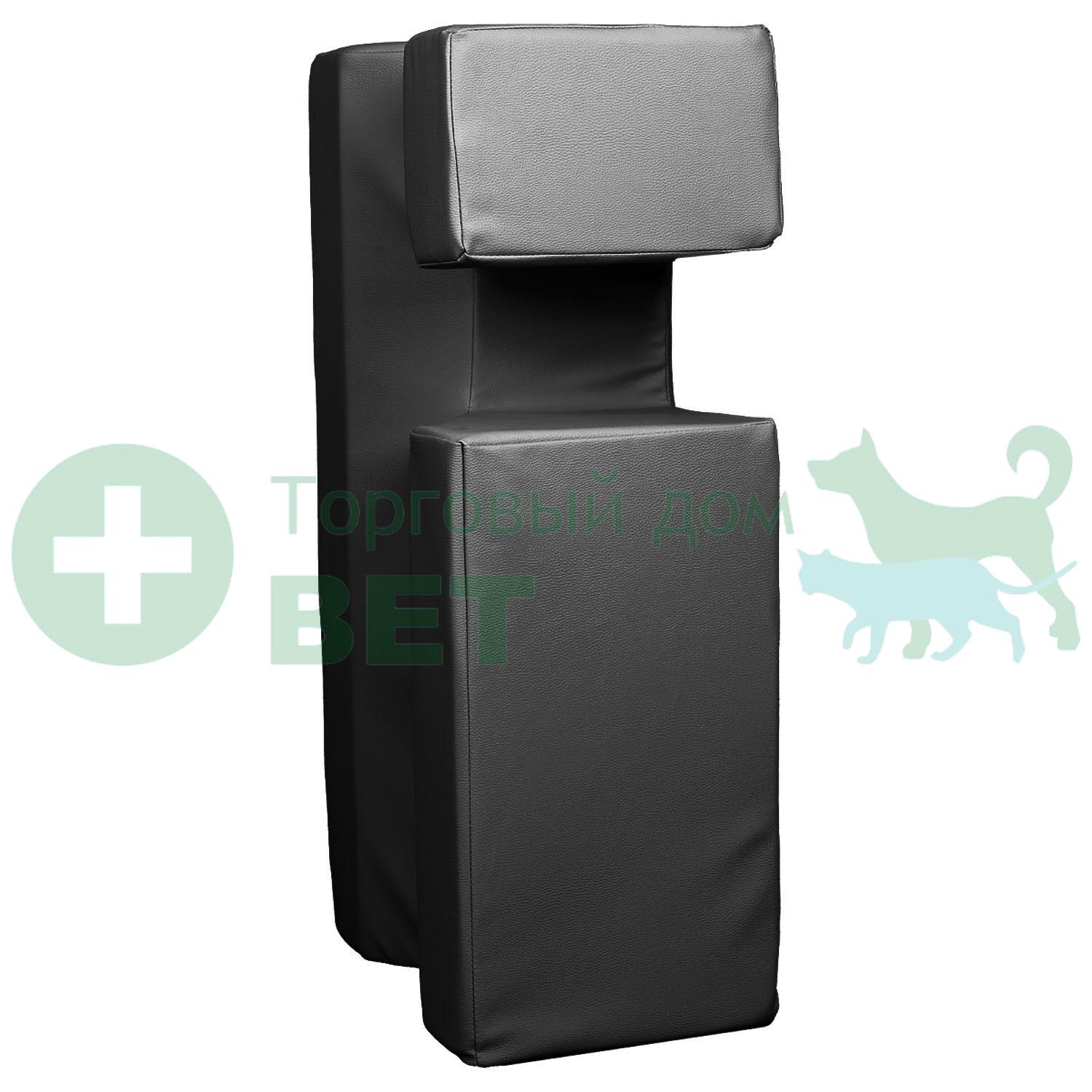 ТД ВЕТ Подушка для фиксации животных при кардио и узи-процедурах 900х450х300h мм (кож.зам. черный)