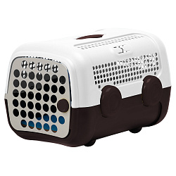United Pets переноска "A.U.T.O." cm 51 x 37 x h 33, коричневая/белая СКИДКА 50% United Pets переноска "A.U.T.O." cm 51 x 37 x h 33, коричневая/белая СКИДКА 50%