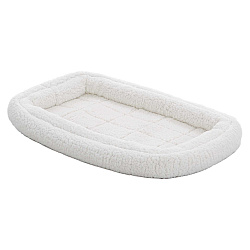 Лежанка MidWest Double Bolster для собак и кошек флисовая с двойным бортом 44х29 см, белая СКИДКА 40% Лежанка MidWest Double Bolster для собак и кошек флисовая с двойным бортом 44х29 см, белая СКИДКА 40%