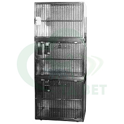 ТД ВЕТ Модуль из трех клеток из нерж. стали 800х500х1960h ТД ВЕТ Модуль из трех клеток из нерж. стали 800х500х1960h
