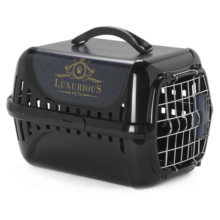 Moderna Luxurious переноска 49x32x30h см с металлической дверцей, черная СКИДКА 50%