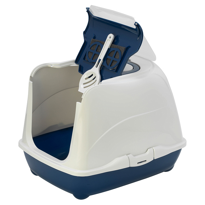 Moderna био-туалет Flip Cat 50x39x37h см с совком, синий СКИДКА 40%