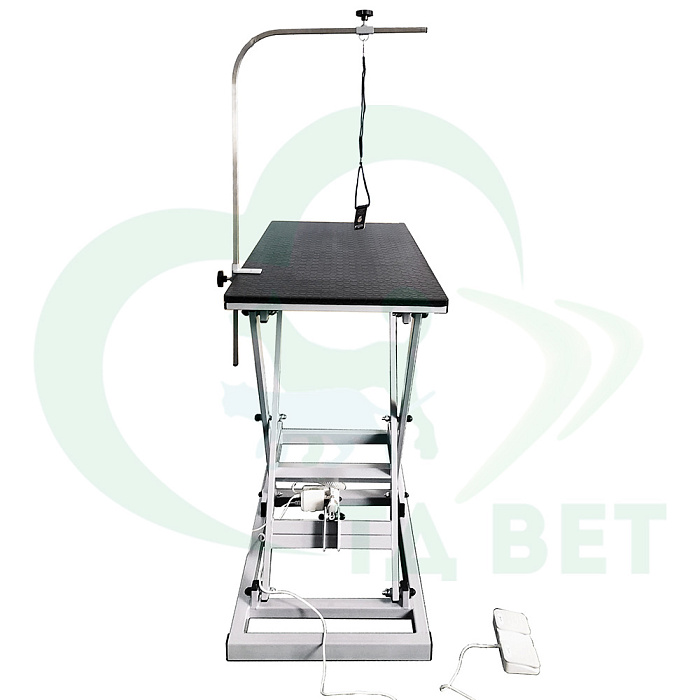 ТД ВЕТ Стол для груминга VETBOT-85 с электроприводом, с кронштейном, 1240х640х(300-950)h (каркас белый)