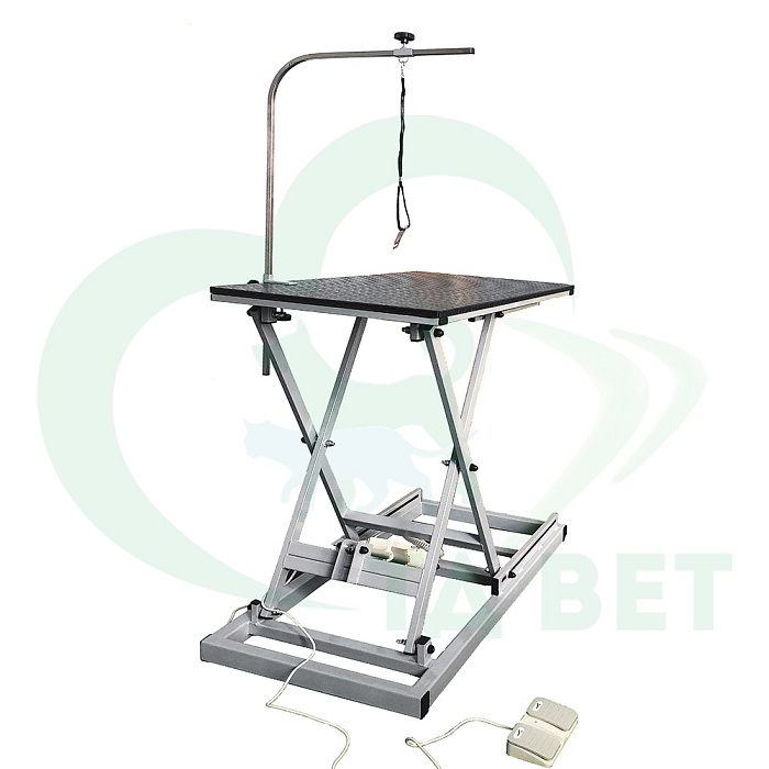 ТД ВЕТ Стол для груминга VETBOT-85 с электроприводом, с кронштейном, 1240х640х(300-950)h (каркас серый)