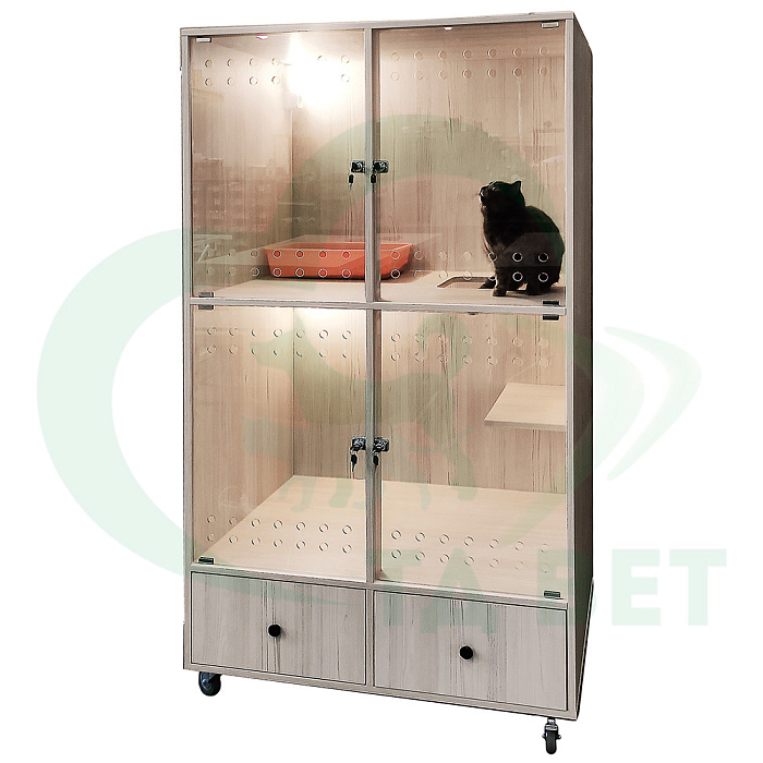 ТД ВЕТ Бокс для Зоогостиниц для кошек из ЛДСП, 1000х750х1750(1850)h