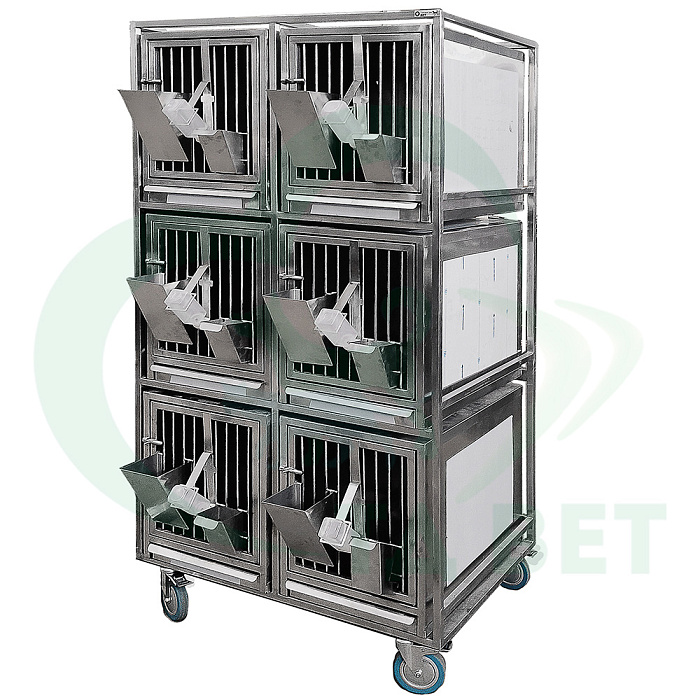 ТД ВЕТ Модуль из 6 клеток из нерж. стали, 940х650х1720(1880)h