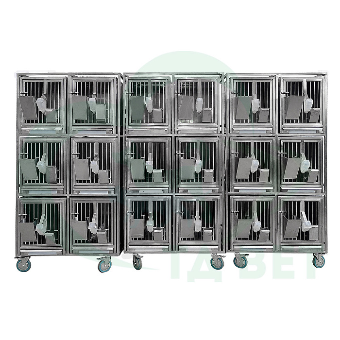 ТД ВЕТ Модуль из 6 клеток из нерж. стали, 940х650х1720(1880)h