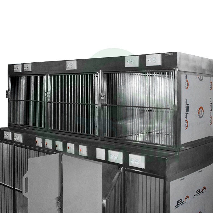 ТД ВЕТ(1) Модуль из 5 клеток из нерж. стали 2200х880(700)х1840(1860)h (пруток 20мм и 30мм)