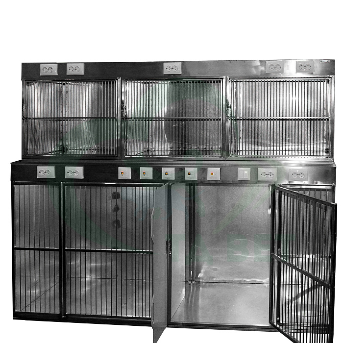 ТД ВЕТ(2) Модуль из 5 клеток из нерж. стали 2200х880(700)х1840(1860)h (пруток 30мм)