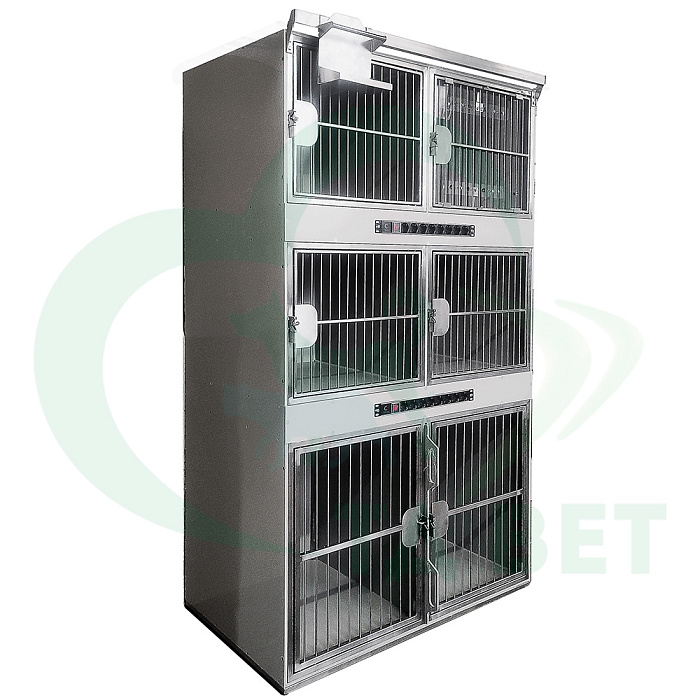 ТД ВЕТ Модуль клеток из полипропилена, 3х ярусный из 6 клеток 2/2/2, 1200x700x2120h(2340)h