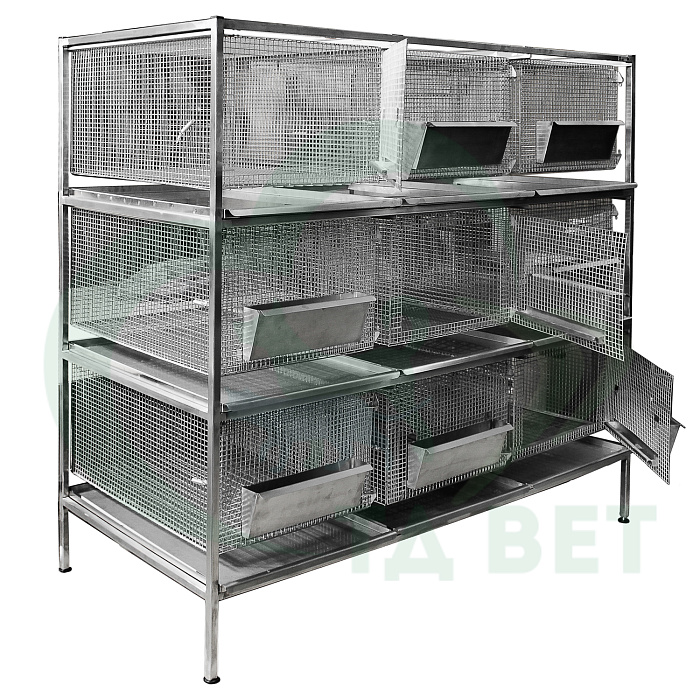 ТД ВЕТ Стеллаж с клетками для цыплят 1600х700х1700h