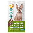 Лакомство Мнямс лакомые палочки для кошек с уткой и кроликом 3х5 г Лакомство Мнямс лакомые палочки для кошек с уткой и кроликом 3х5 г