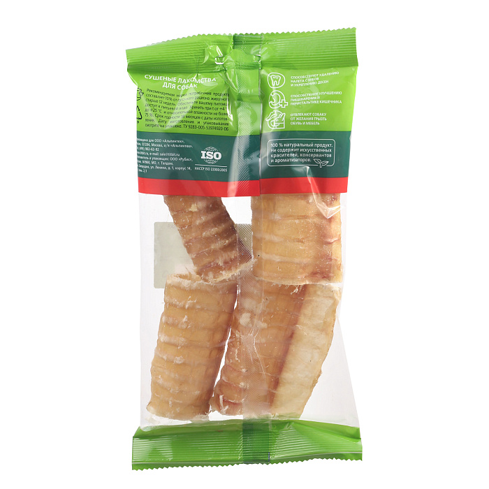 Лакомство TiTBiT Трахея говяжья резаная для собак 70 г