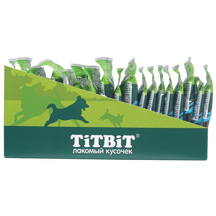 Лакомство TiTBiT Съедобная игрушка косточка с индейкой Mini для собак 20 г