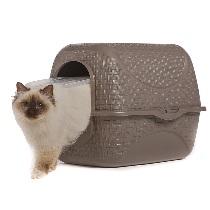 BAMA PET био-туалет для кошек PRIVE 42х50,5х39,6h см, коричневый СКИДКА 40%