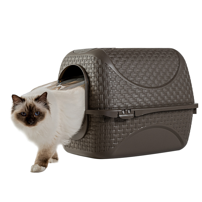 BAMA PET био-туалет для кошек PRIVE 42х50,5х39,6h см, коричневый СКИДКА 40%