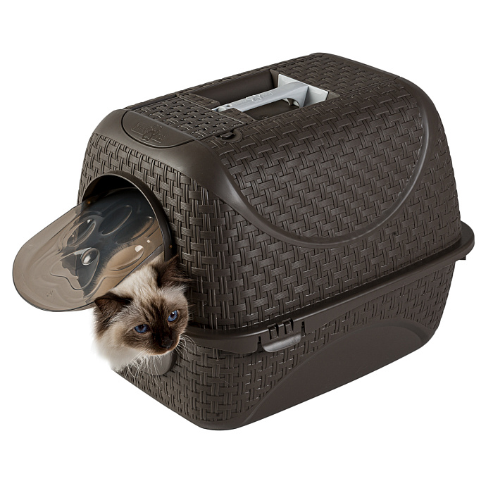 BAMA PET био-туалет для кошек PRIVE 42х50,5х39,6h см, коричневый СКИДКА 40%