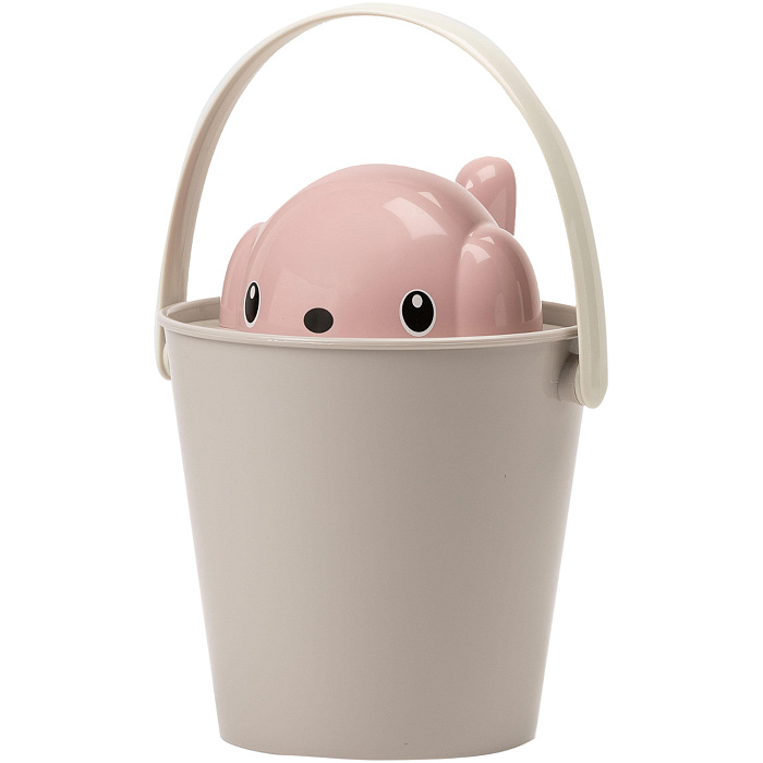 United Pets ведро для сухого корма "Dog-Crock" 7,5 л, серо-розовый, для собак