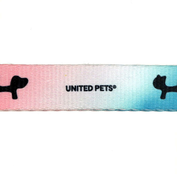 Поводок United Pets для собак Complete me 16 x 1400 mm, розово-голубой тай-дай