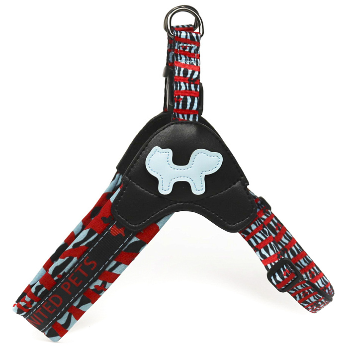 Шлейка United Pets для собак Complete me XS 40 x 37-46 см, красная зебра