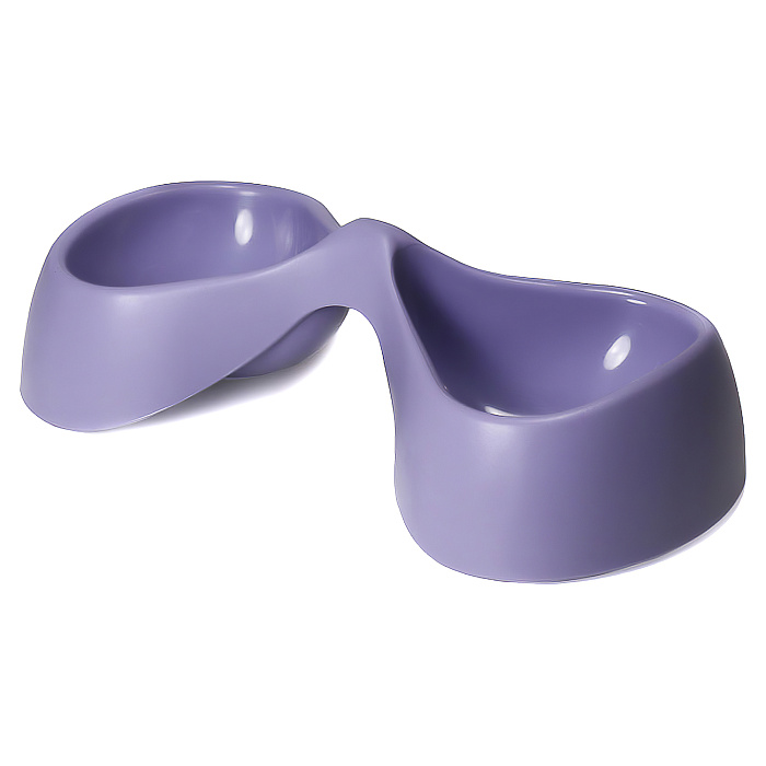 United Pets миска двойная Bicio, 2х230 мл, сиреневая (лиловая)