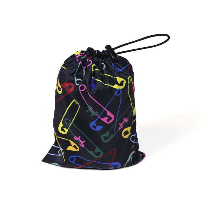 Дождевик United Pets для собак Easy 44, черный с разноцветными булавками