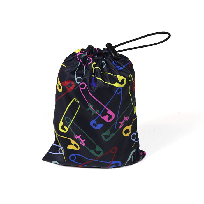 Дождевик United Pets для собак Easy 40, черный с разноцветными булавками