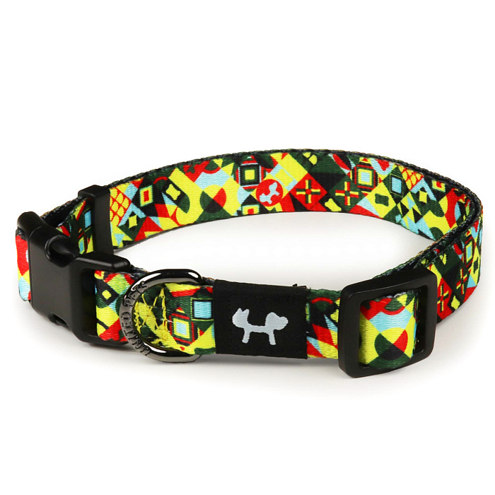 Ошейник United Pets для собак Complete me M 34-56/2 см, разноцветный рисунок
