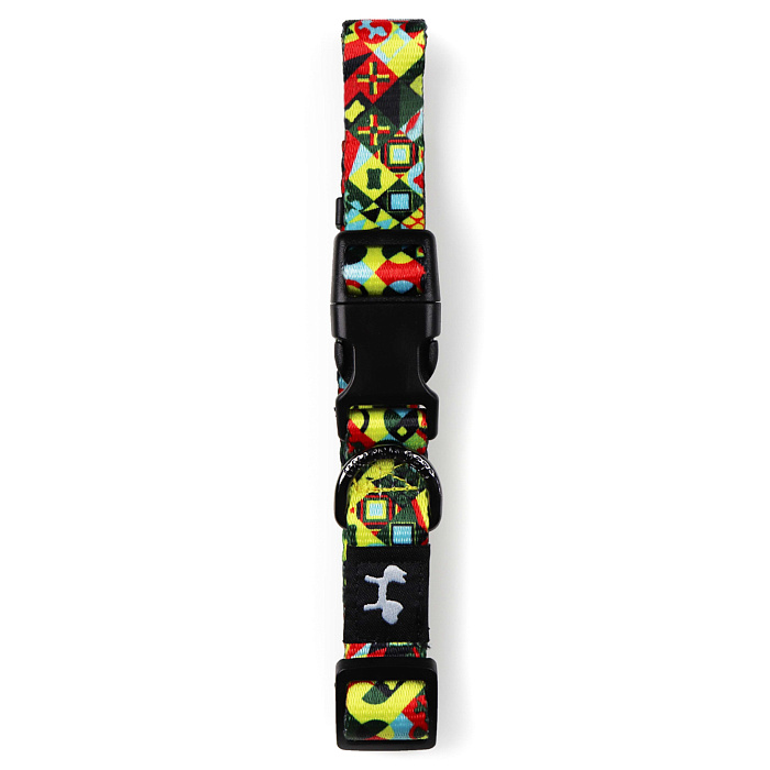 Ошейник United Pets для собак Complete me M 34-56/2 см, разноцветный рисунок