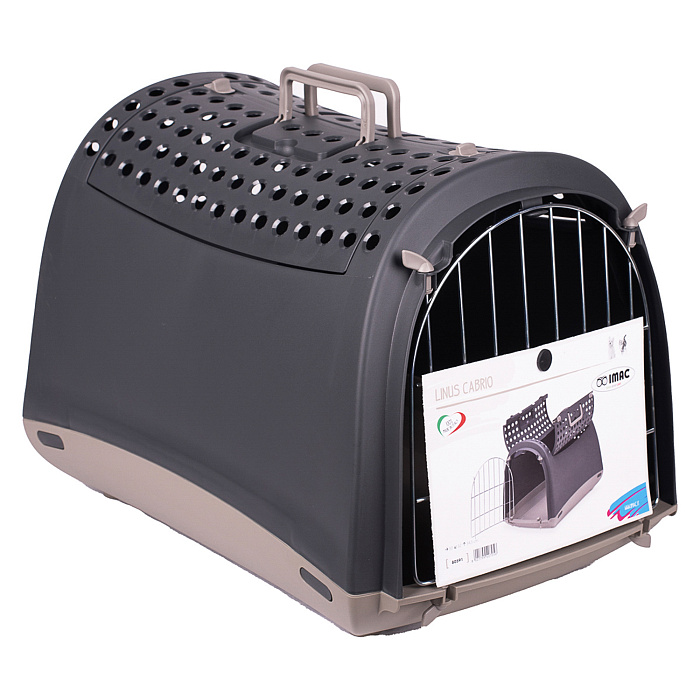 IMAC переноска для кошек и собак LINUS CABRIO 50х32х34,5h см, антрацит СКИДКА 40%