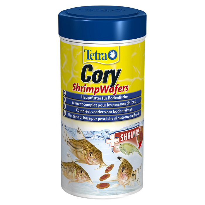 TetraCory Shrimp Wafers корм-пластинки с добавлением креветок для сомиков-коридорасов 250 мл