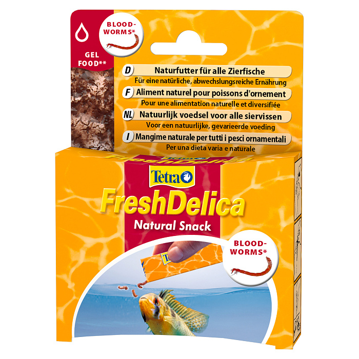 TetraFreshDelica Bloodworms корм мотыль в желе 48 г