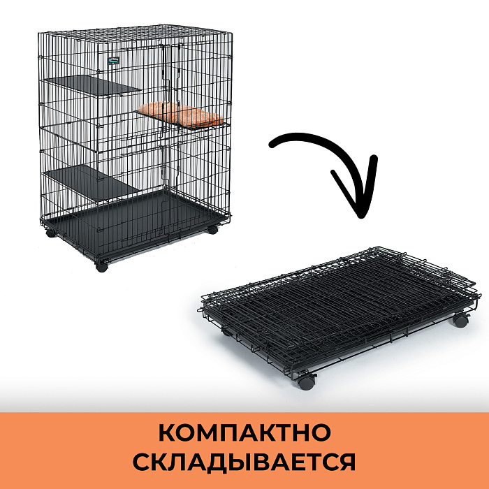 Клетка MidWest Cat Playpens для кошек 91х60х128h см