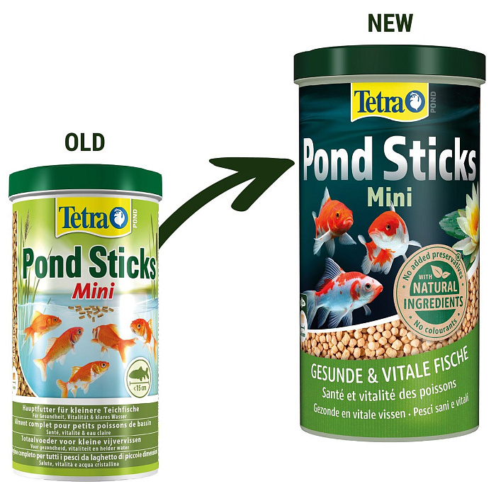Tetra Pond Sticks Mini корм для мелких прудовых рыб мини-палочки 1 л