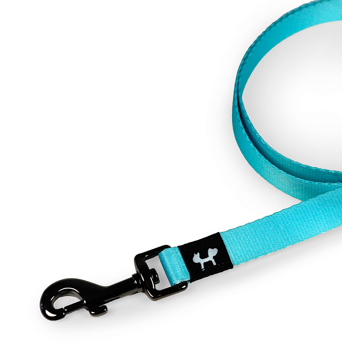 Поводок United Pets для собак Complete me 140 см, 16 мм, голубой с оранжевым